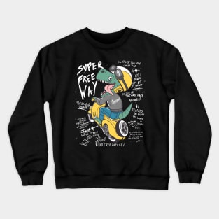 dinosaur hand drawn Crewneck Sweatshirt